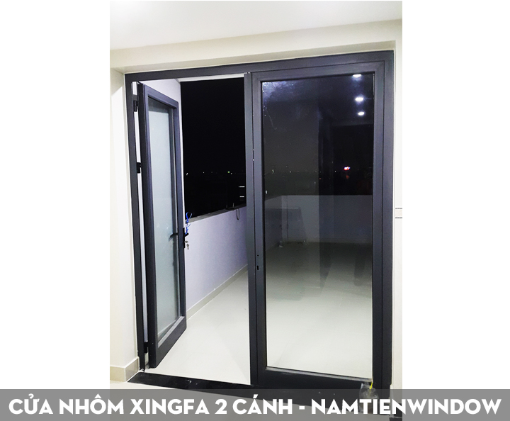 Cửa nhôm xingfa 2 cánh