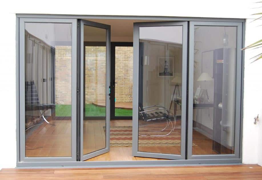 Mẫu cửa nhôm xingfa màu ghi