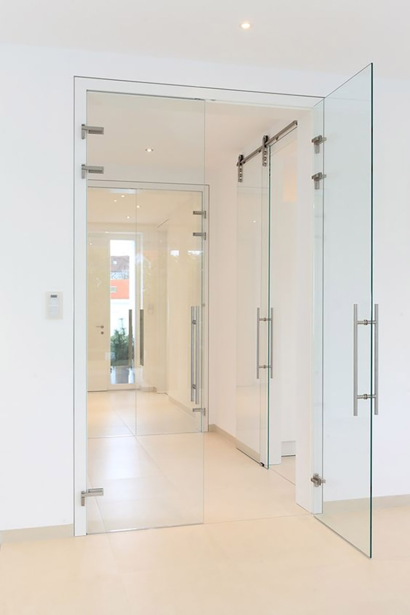 Mẫu cửa kính cường lực 1 cánh đẹp dành cho văn phòng 5 Một số mẫu cửa thuỷ lực 1 cánh đẹp nhất hiện nay