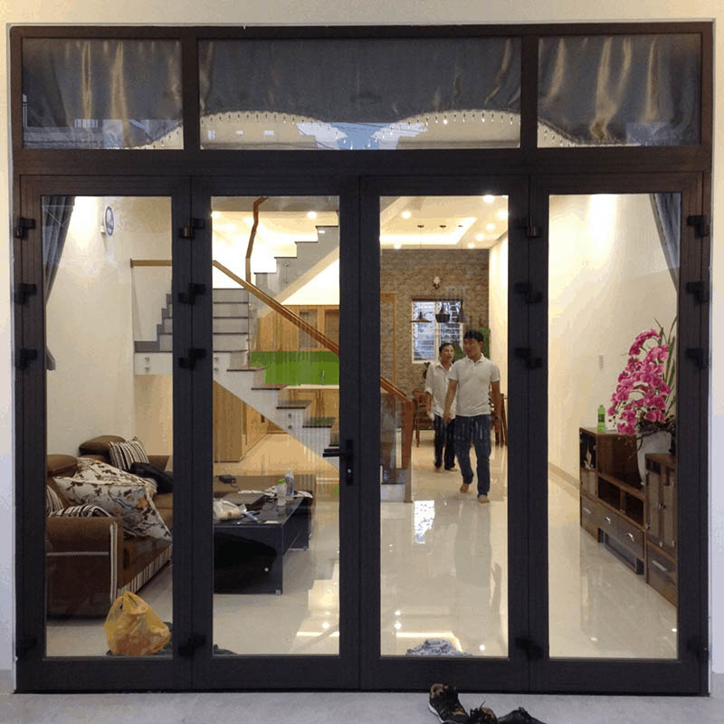 Tổng hợp các kích thước cửa kính cường lực 4 cánh hợp phong thủy 6 cửa nhôm kính cường lực 4 cánh