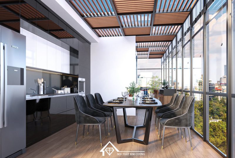 Thiết Kế Nội Thất Nhà Phố 5 thiet ke noi that phong an nha pho hien dai 1