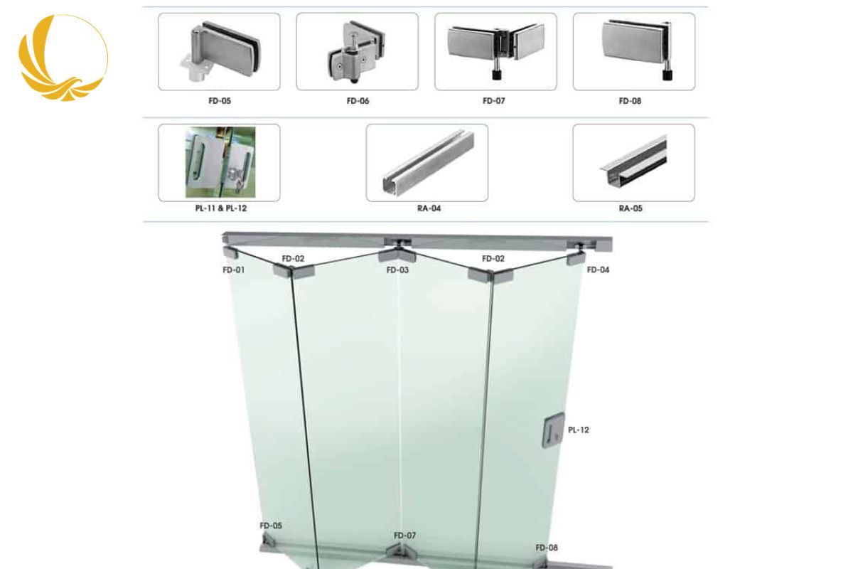 Hệ phụ kiện cửa kính cường lực đồng bộ