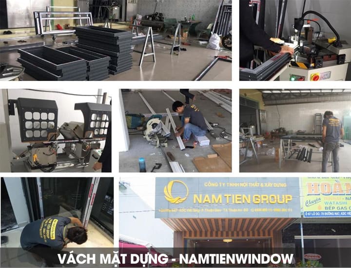 Đơn vị thi công vách mặt dựng nhôm Xingfa hệ 65 uy tín Nam Tiến Window chuyên gia công và lắp đặt nhôm kính hàng đầu miền Nam