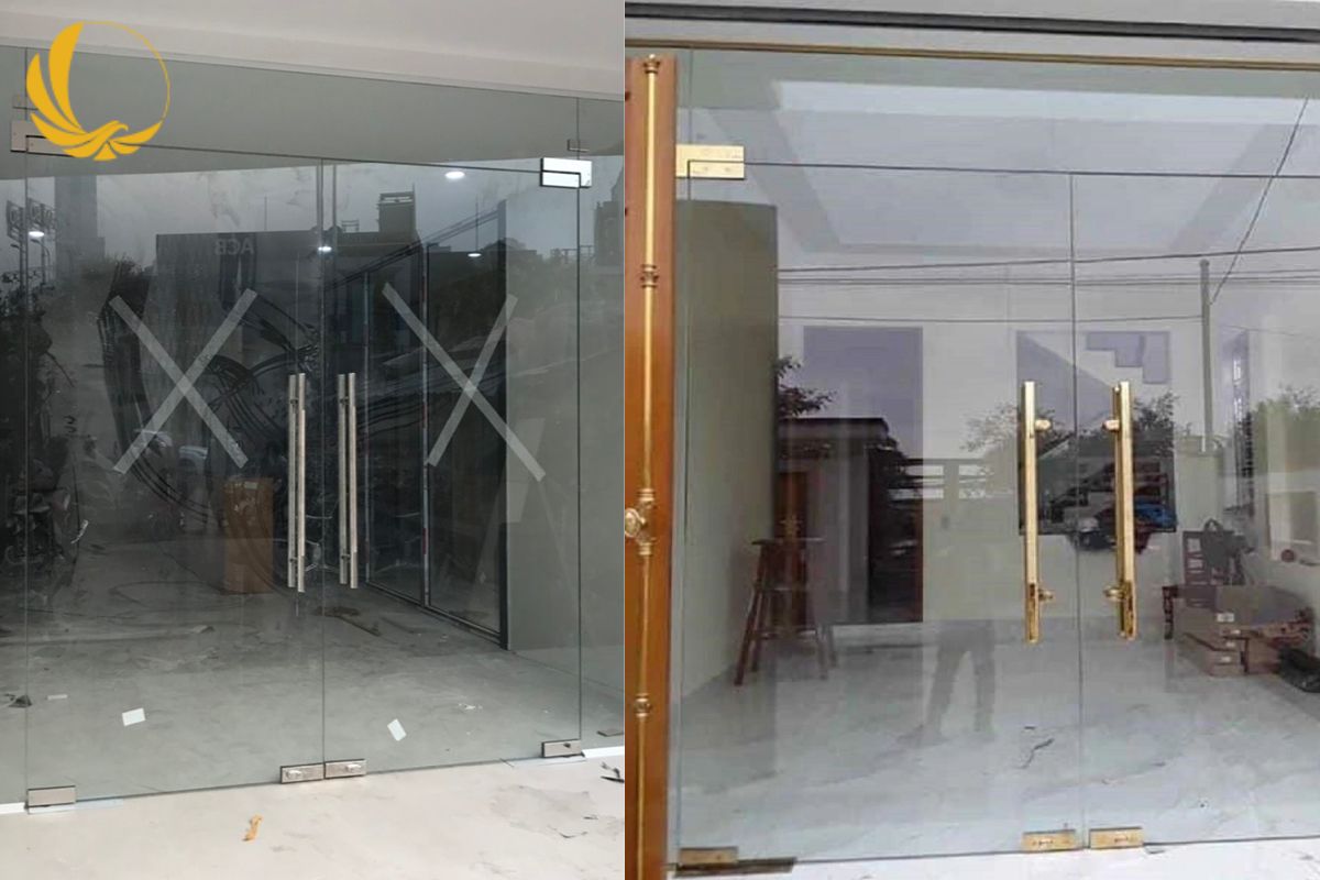 Cửa kính bản lề sàn Bình Dương vận hành ổn định độ bền cao