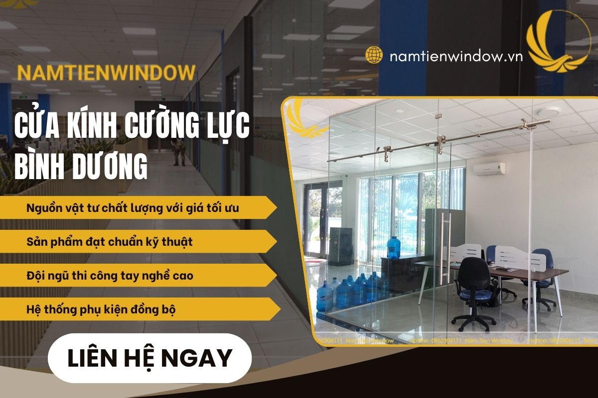 Nam Tiến tối ưu chi phí cửa kính Bình Dương giá rẻ nhưng vẫn chất lượng