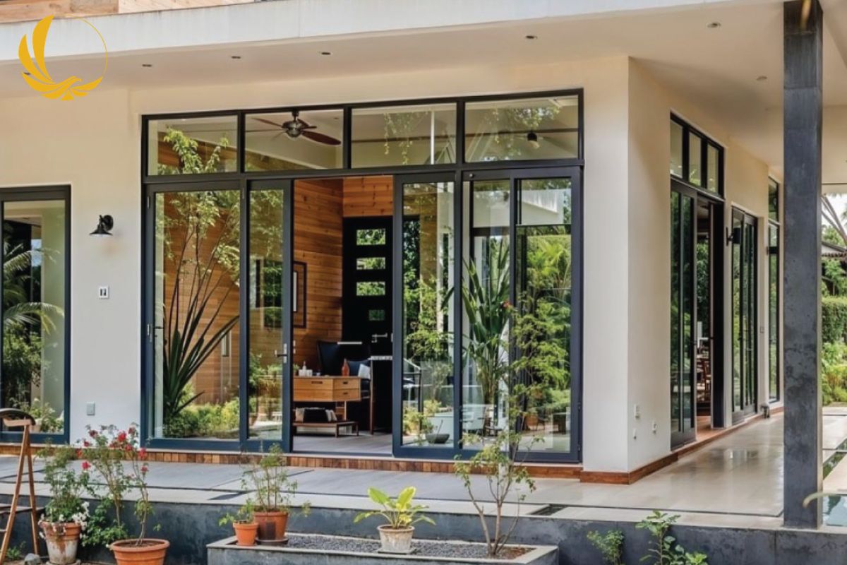 Dự án Cửa kính cường lực 2 cánh cho biệt thự nhà chị Hà tại Bình Dương - Nam Tiến Window