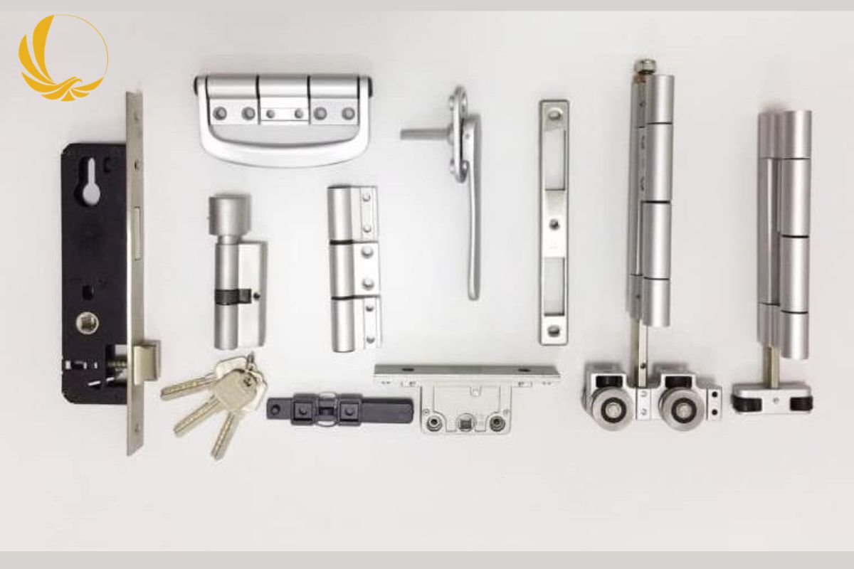 Cửa Nhôm Xingfa 4 Cánh Mở Quay 4 Phụ kiện