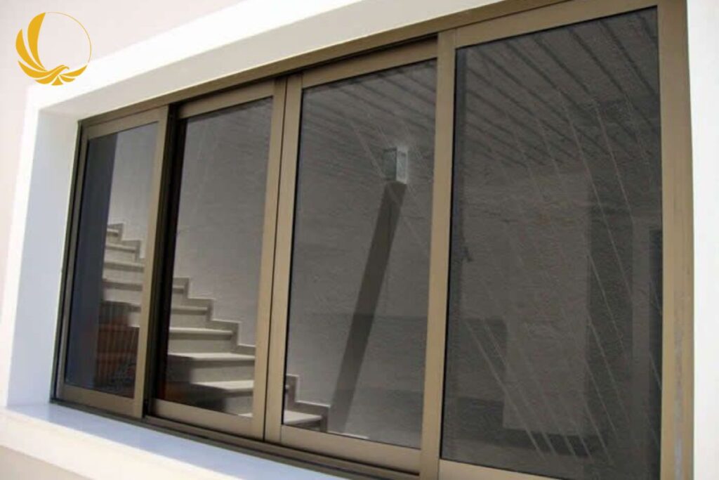 Dự án thi công cửa sổ mở trượt 4 cánh màu ghi xám văn phòng công ty tại Thủ Đức, TPHCM