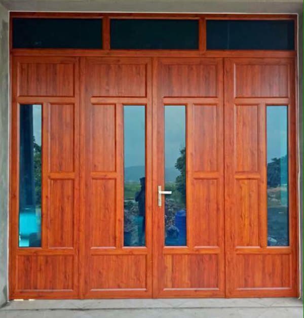 Báo Giá Cửa Nhôm Xingfa Vân Gỗ 2 cua nhom xingfa mau gia go