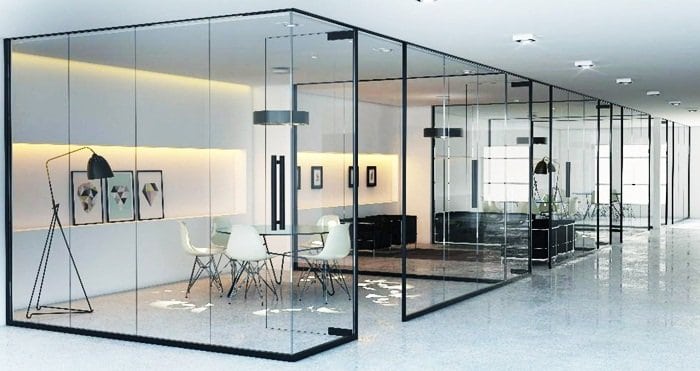 Vách Nhôm Kính Văn Phòng 4 Vách nhôm kính văn phòng sang trọng, hiện đại