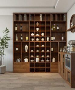 tủ rượu cánh kính trưng bày