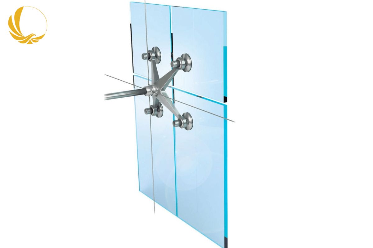 Sơ đồ kỹ thuật mô phỏng cấu tạo chi tiết mặt dựng kính hệ Spider