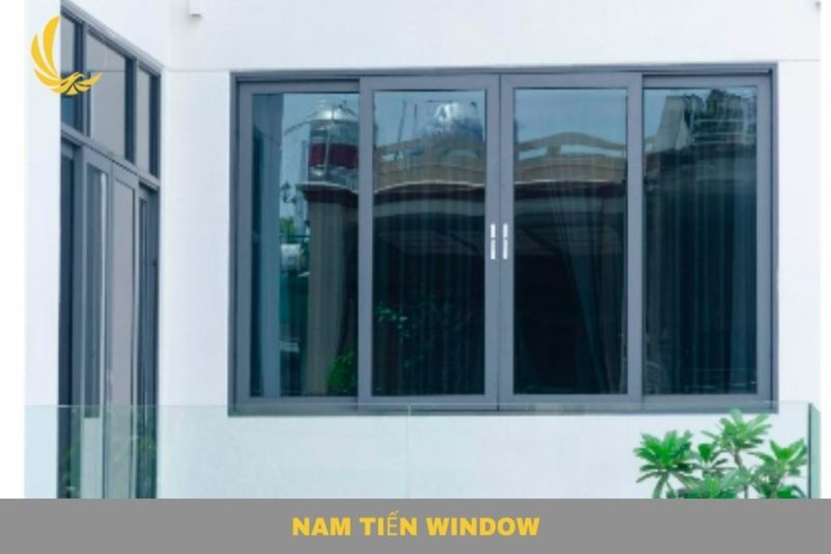 Mẫu cửa sổ lùa nhôm Xingfa hệ 55 màu xám ghi cao cấp
