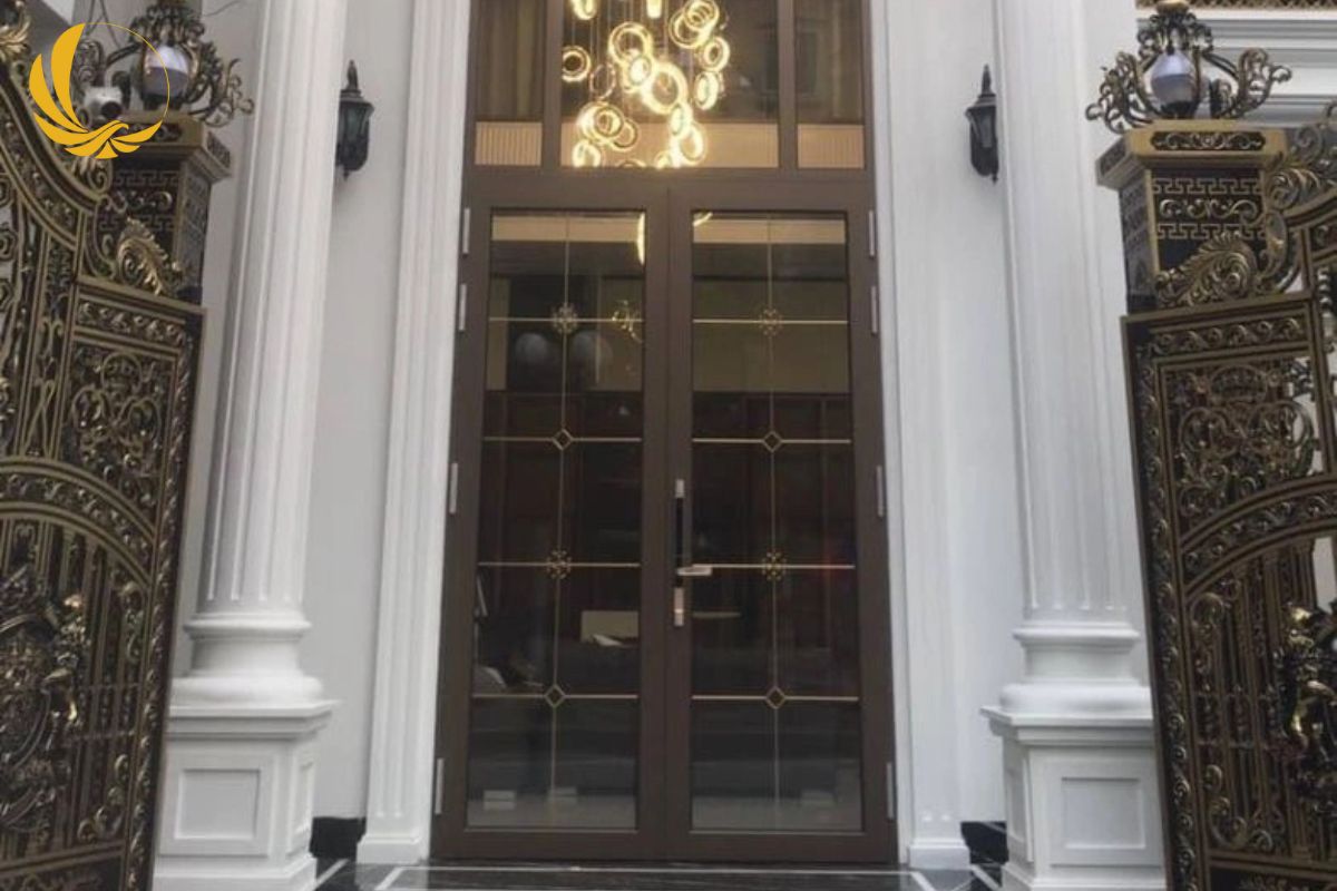 Cửa nhôm Maxpro uốn vòm tân cổ điển