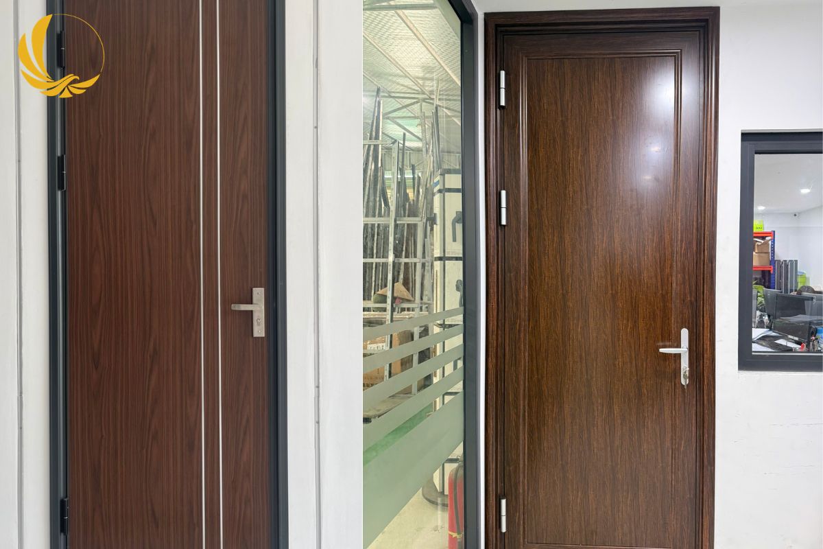 Mẫu cửa kết hợp tay nắm âm hoặc tay nắm kéo dài độc đáo