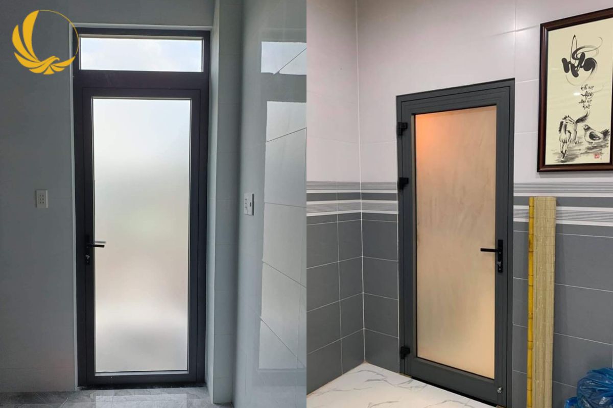 Cửa nhôm kính cường lực mờ bền đẹp, riêng tư và tiết kiệm chi phí