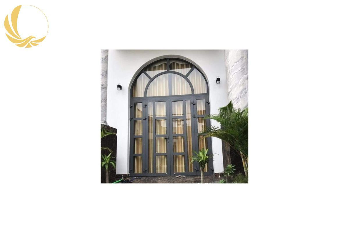 Dự án cửa nhôm xingfa uốn vòm thi công biệt thự TP.HCM