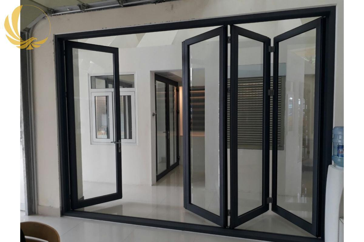 Cửa nhôm xingfa xếp trượt gia công tại văn phòng Bình Dương