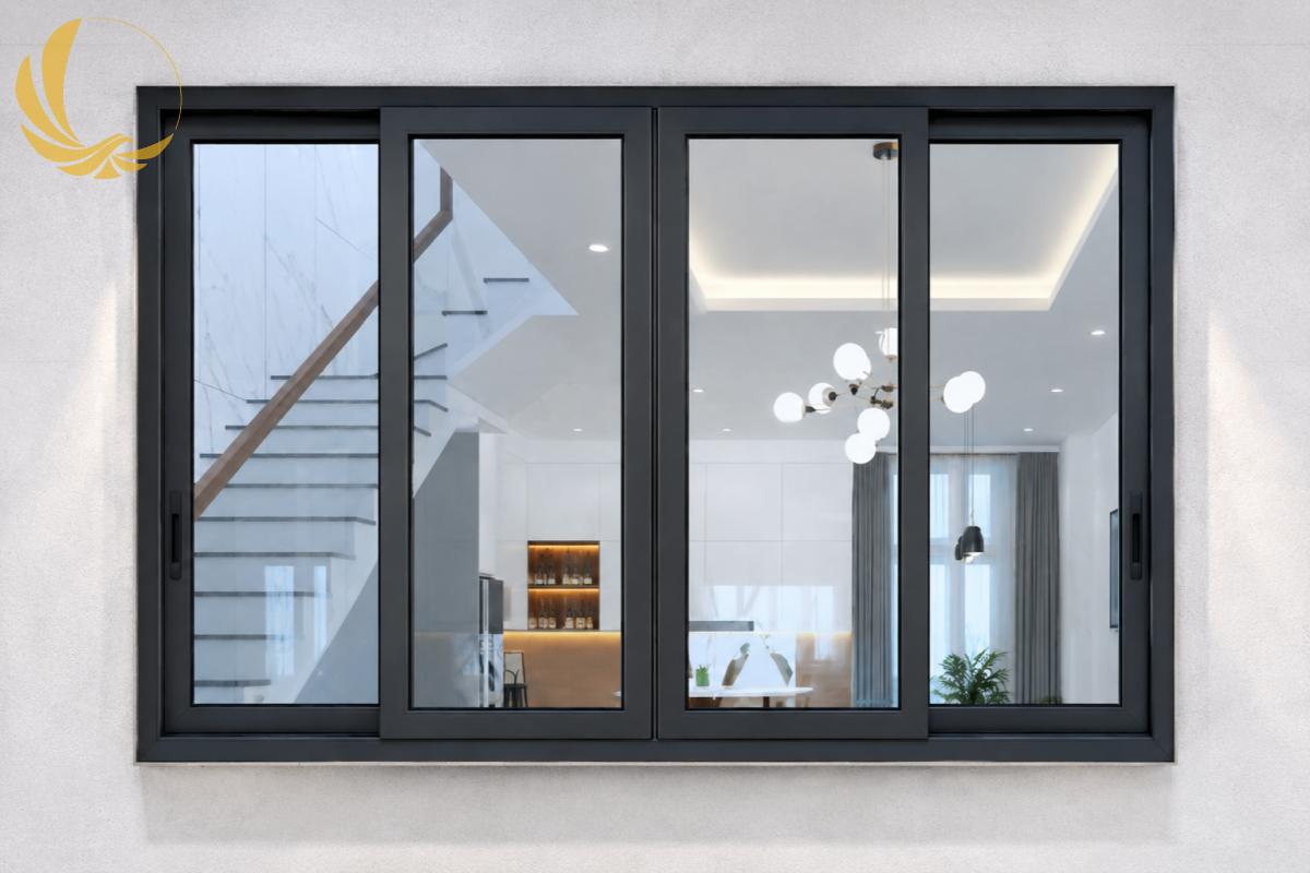 Mẫu cửa sổ mở lùa 4 cánh cho nhà phố