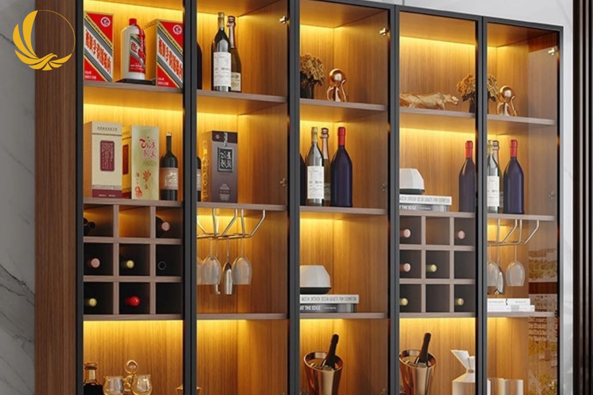 Tủ Rượu Cánh Kính 4 Tủ rượu cánh kính âm tường