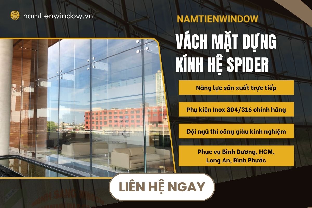 Nam Tiến Window khẳng định vị thế hàng đầu trong lĩnh vực thi công vách kính spider