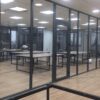 Mẫu vách kính cố định nhôm xingfa chia ô dành cho văn phòng