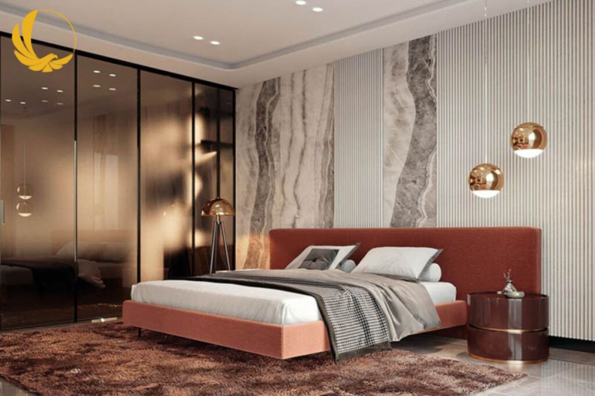 Kính dán decal tạo điểm nhấn riêng cho vách phòng ngủ