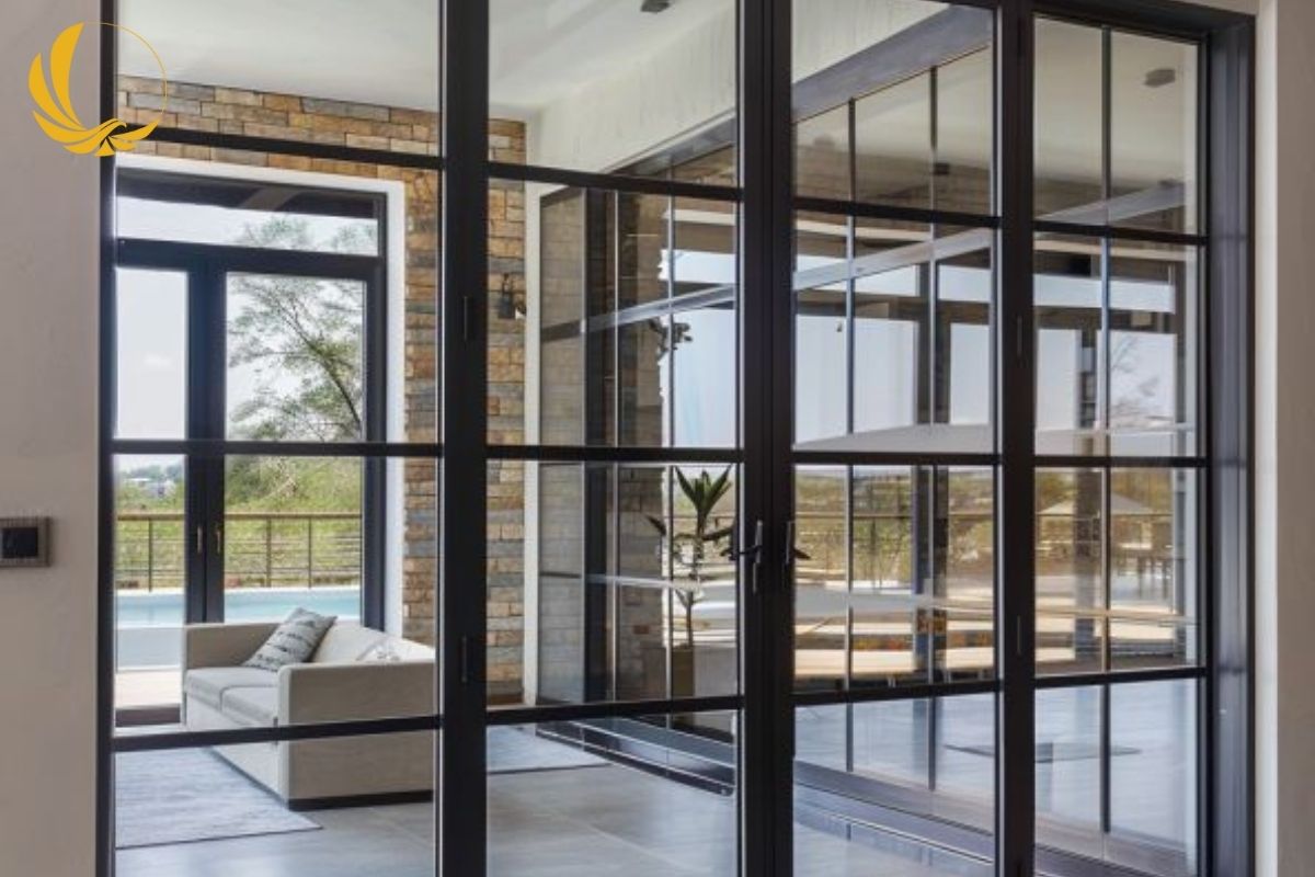 Vách kính cố định khung nhôm Xingfa hệ 55