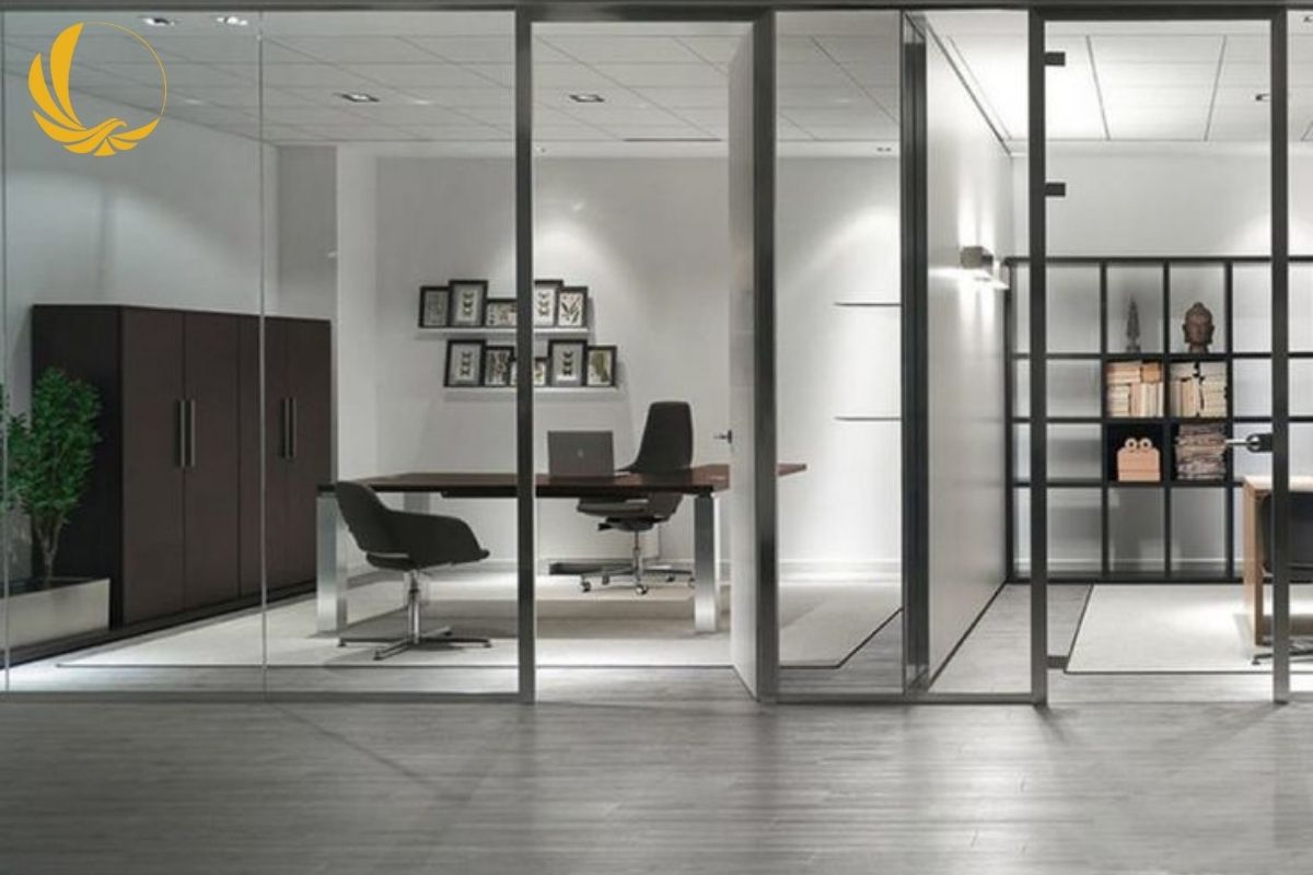 Vách nhôm kính cố định