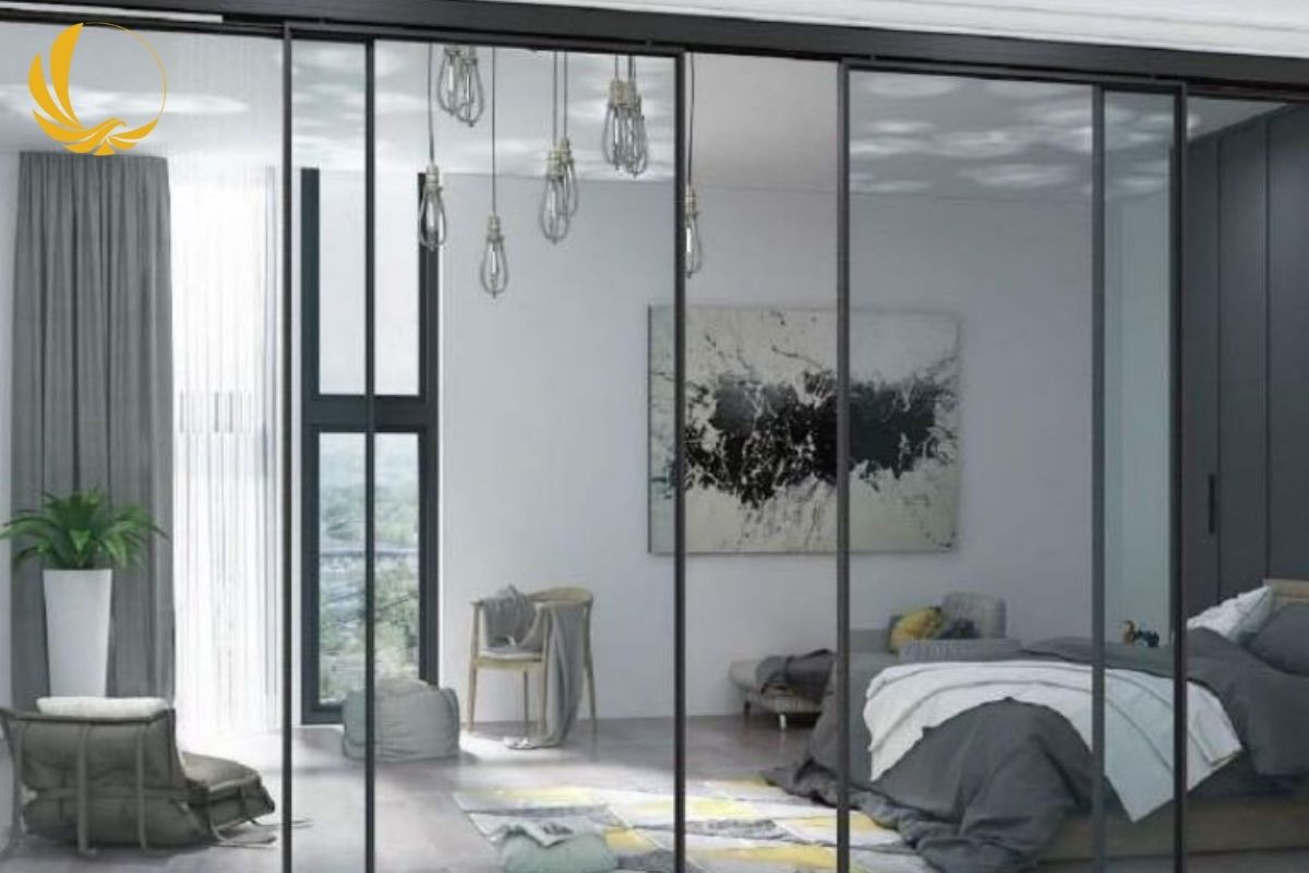 Vách nhôm kính trượt