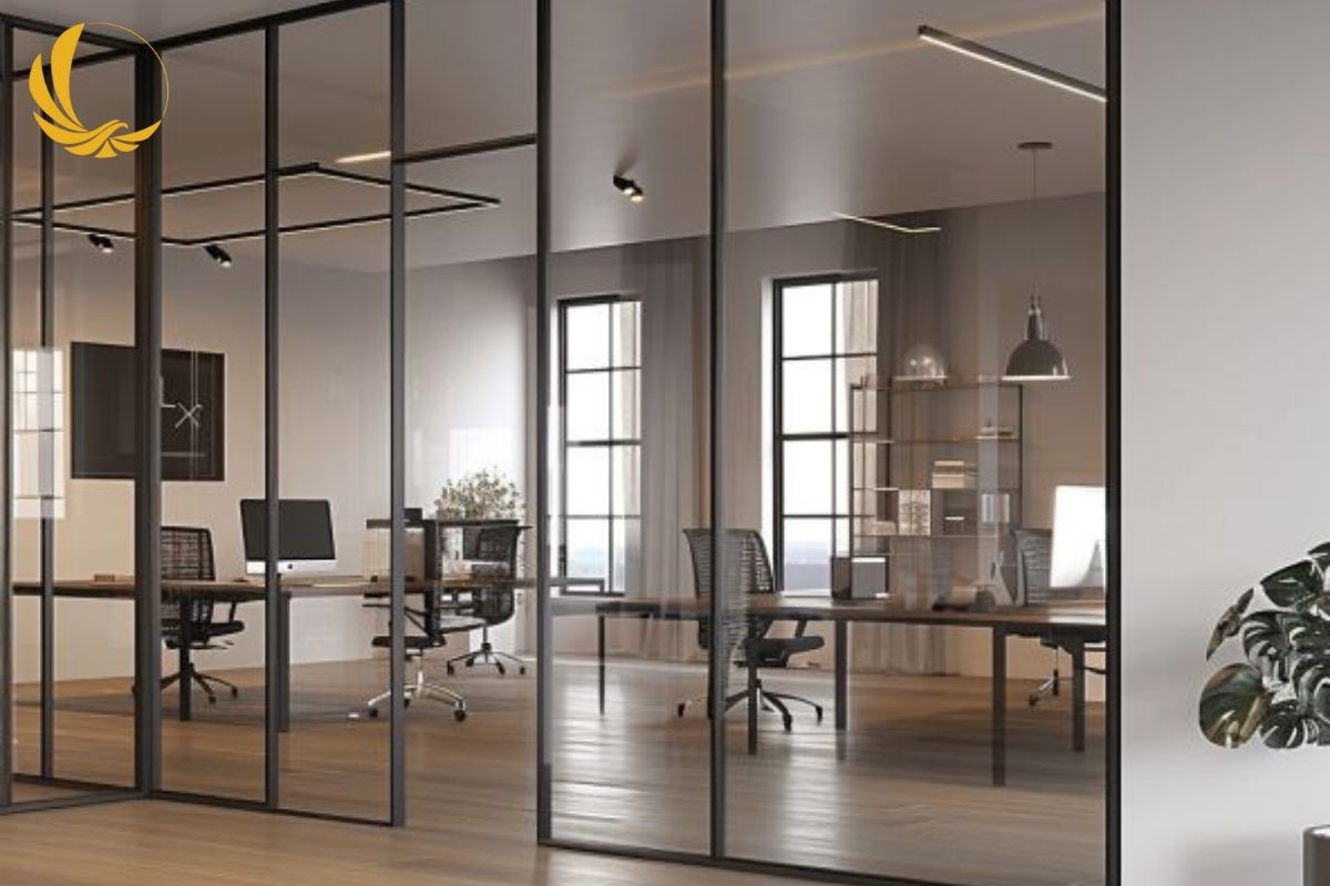 Lắp vách kính cố định cho văn phòng làm việc May Digital ở Thủ Đức