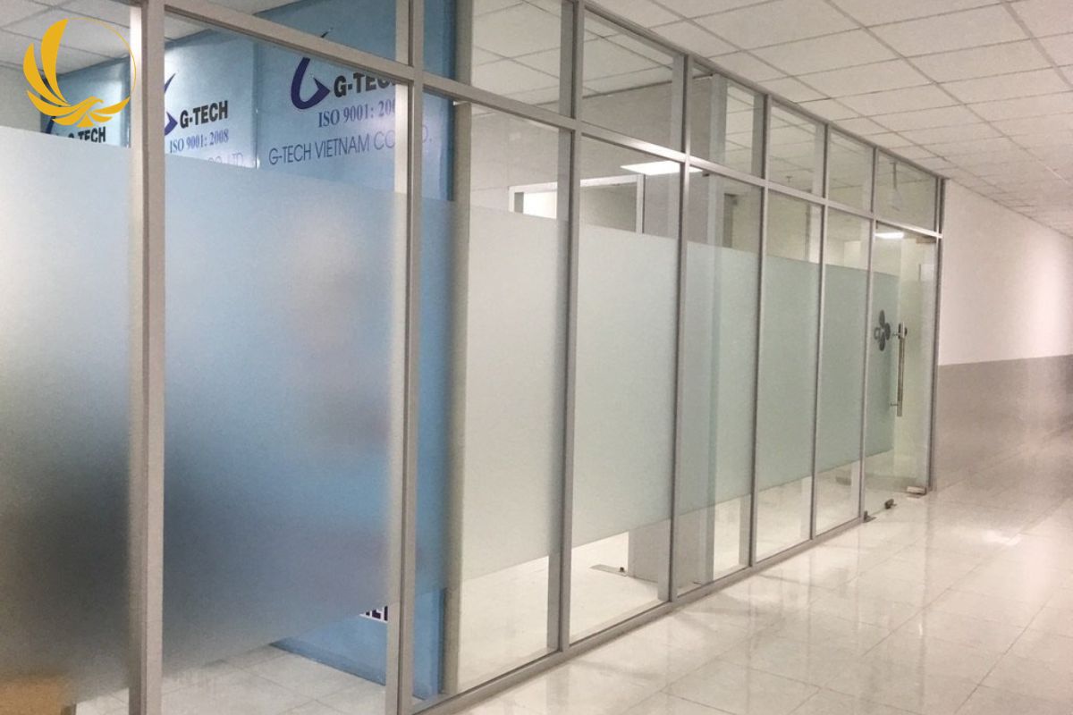 Mẫu vách kính mờ nghệ thuật