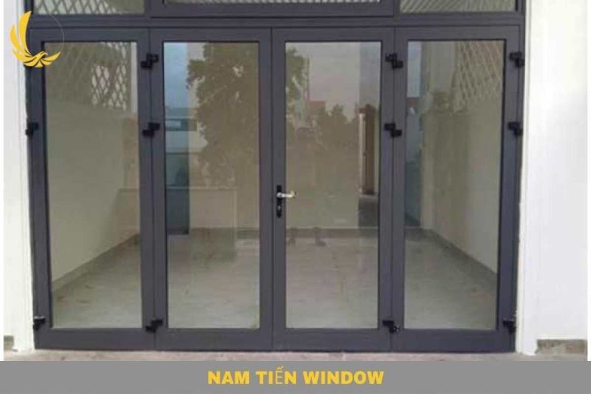 Mẫu cửa nhôm xingfa 4 cánh được lắp ghép từ các thanh profile nhập khẩu chính hãng