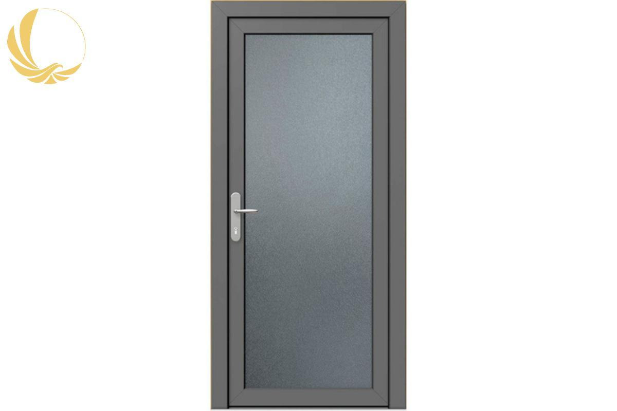 Mẫu cửa đi nhôm xingfa 1 cánh kính mờ 