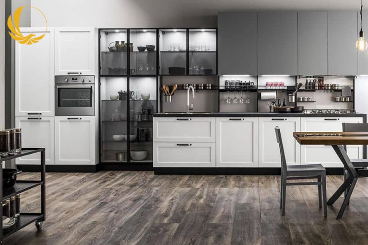 Tủ kính khung nhôm cấu tạo từ kính cường lực và khung nhôm định hình
