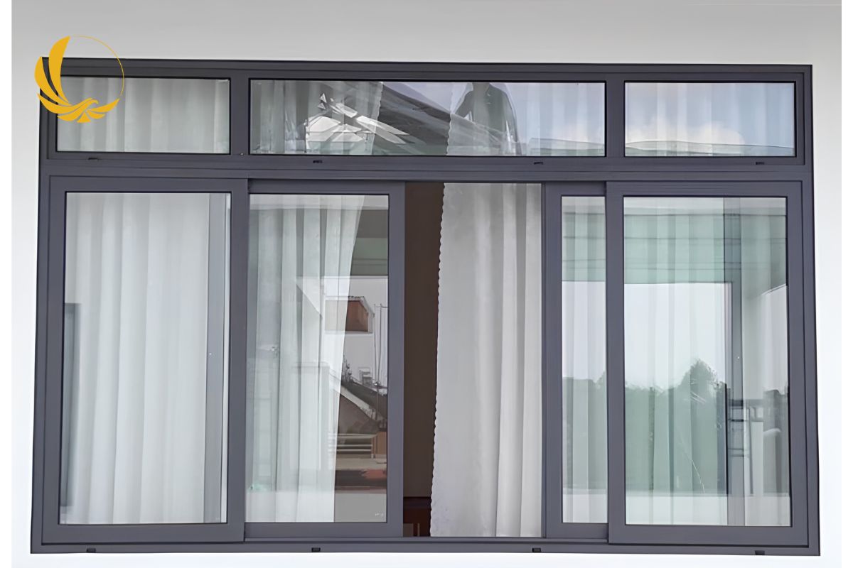 Thiết kế cửa sổ nhôm Xingfa 4 cánh mở lùa giúp tiết kiệm diện tích