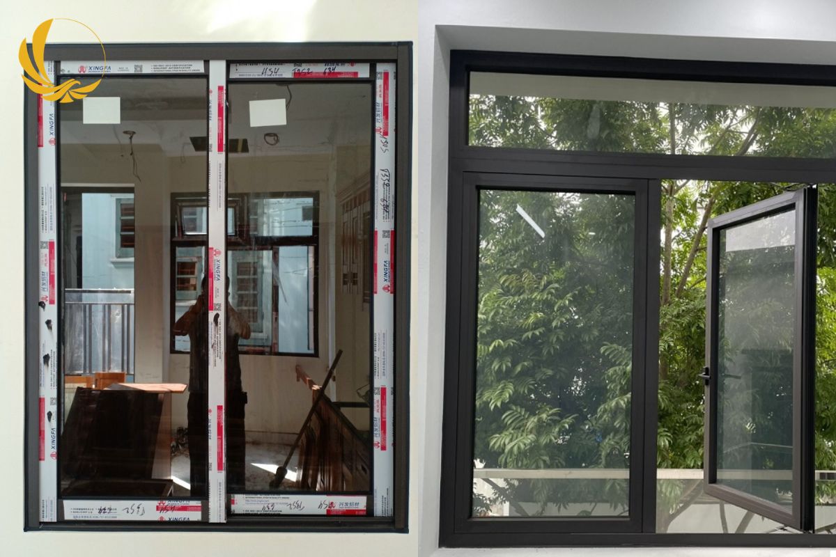 Mẫu cửa sổ nhôm Xingfa 2 cánh đẹp, phù hợp nhiều không gian sống