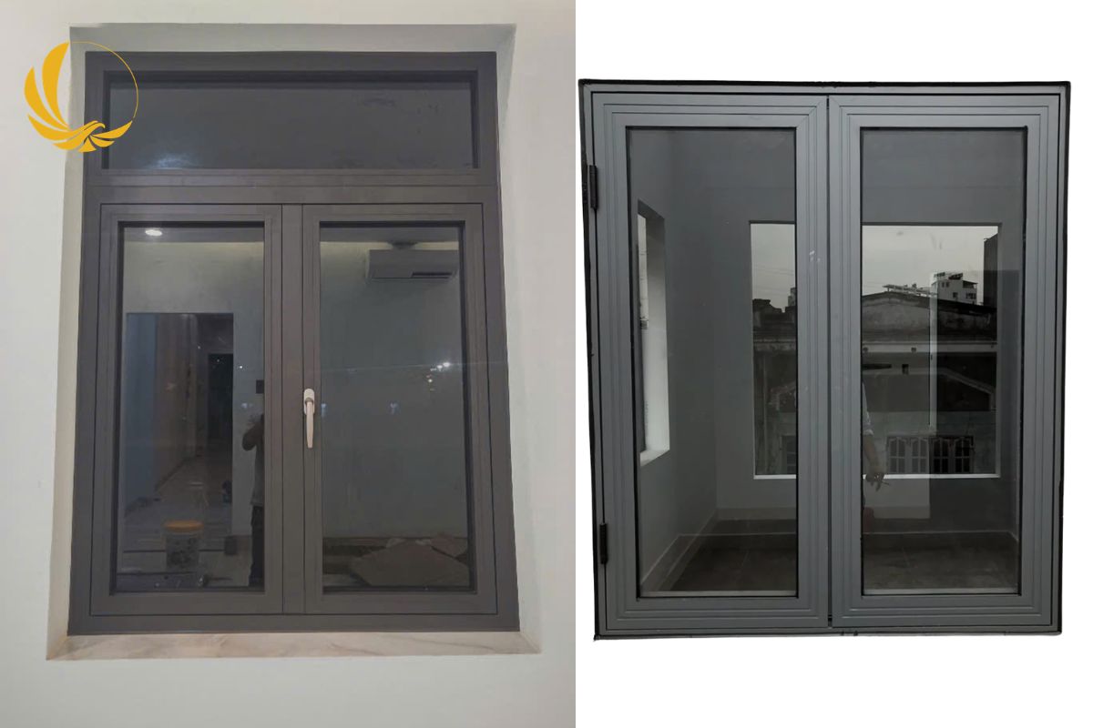 Mẫu cửa sổ nhôm Xingfa 2 cánh mở quay